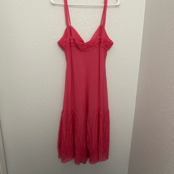 BCBG Gorgeous Pink Silk Chiffon Gown - Picture 2 of 10